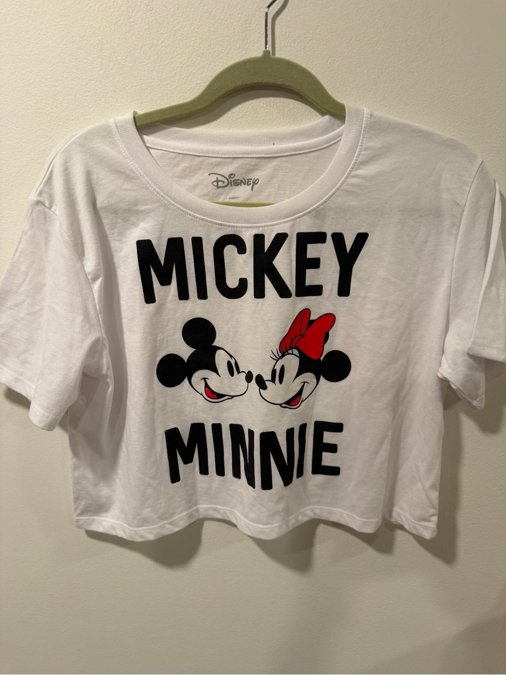 Disney White Mickey & Minnie Graphic Short Sleeve Tee